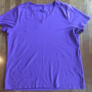 LLBean Orchid cotton T shirt XL